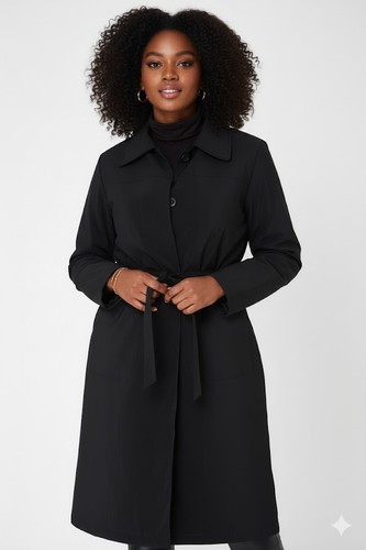 Womens trench coat knee - womens,