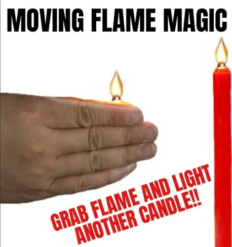 Magic trick moving flame - moving,