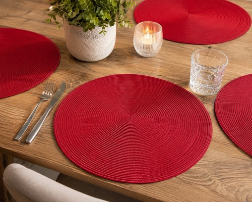 Set glitter red woven - of,