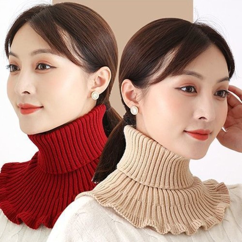 Warm knitted fake collar - knitted,