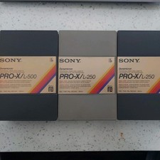 SONY L-500 L-250 Used Betamax Recordable Video Tapes 3 tapes Dynamicron