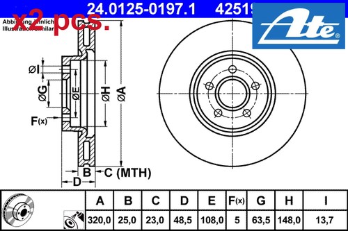 Pcs front brake - front,