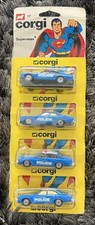 4 X CORGI JUNIORS 17 SUPERMAN METROPOLIS POLICE CAR CASH & CARRY TRADE PACK MINT