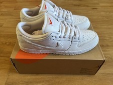 NIKE SB DUNK LOW PRO WHITE-WHITE-WHITE UK10 US11 TRIPLE WHITE