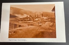 OLD PHOTO POSTCARD CAMBRIAN COLLIERY RHONDDA VALLEY SOUTH WALES UNUSED 