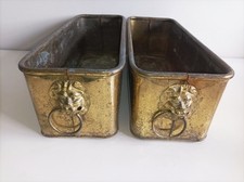 Weathered Brass Trough Planter