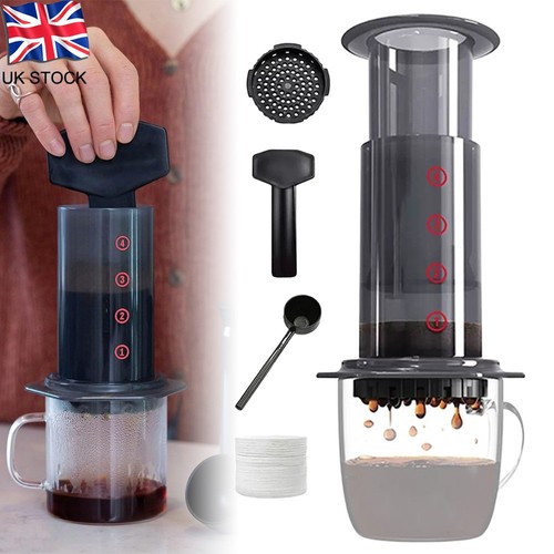 Clear coffee press - press,, in