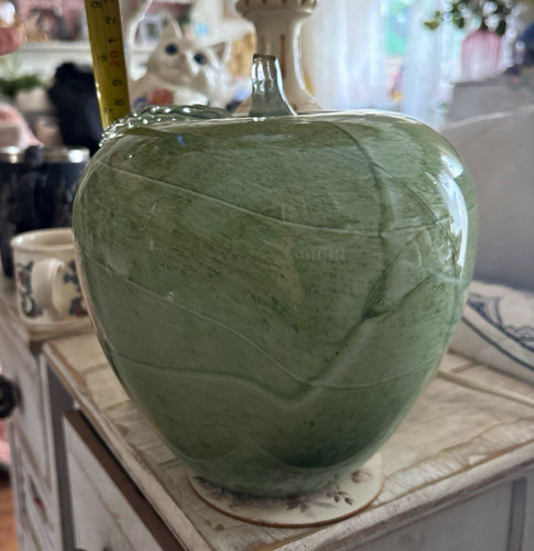 Large art glass apple - art,