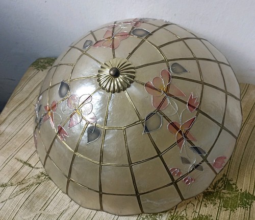 Vintage capiz shell shade
