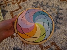Grimm's Wooden Rainbow Spiral Puzzle