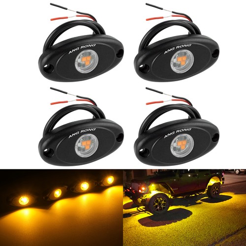 Amber led rock light - led,