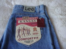 LEE Riders Kansas 771   Men's Vintage Comfort Fit  36"W X 32"L Blue Denim