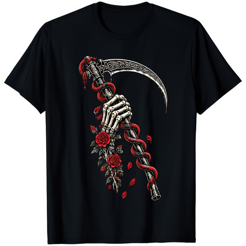 Skeleton hand holding rose - holding,