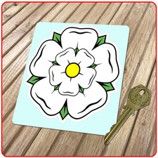 Yorkshire White Rose Sticker