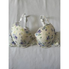 M&S Cream Floral Bra