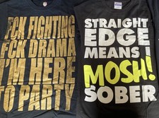 Straight Edge T-shirts Size Small HxC Metal SxE