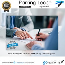 Garage to RENT - Parking Space Rental - Lease  Agreement Pack