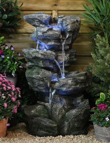 Cascading rock water fall - water,