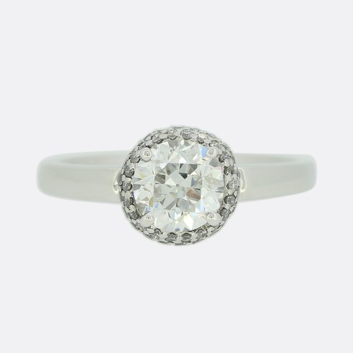 Diamond halo engagement - halo, ring