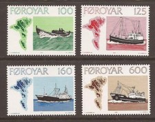 FAROE ISLANDS 1977 SG23/26 Faroese Fishing Vessels MNH Cat £13+ (JB25742)