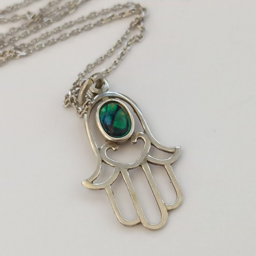 Vintage sterling silver hamsa - vintage,