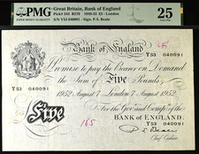 £5 White Five Pound Note