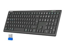 TECKNET Wireless Keyboard, 2.4G Cordless Keyboard, Silent Keyboard  USB Receiver