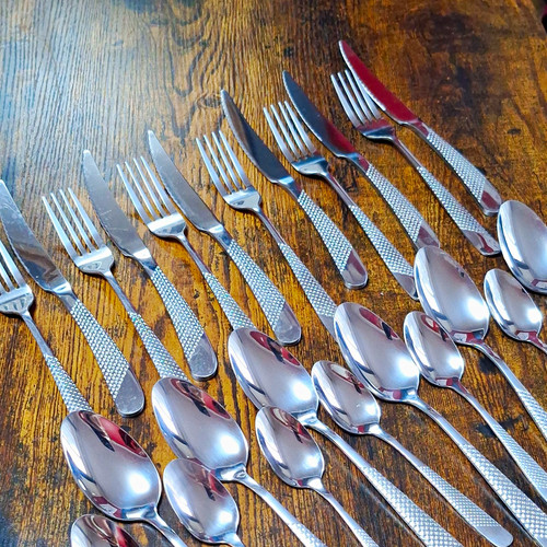 24pc stainless steel cutlery - stainless,