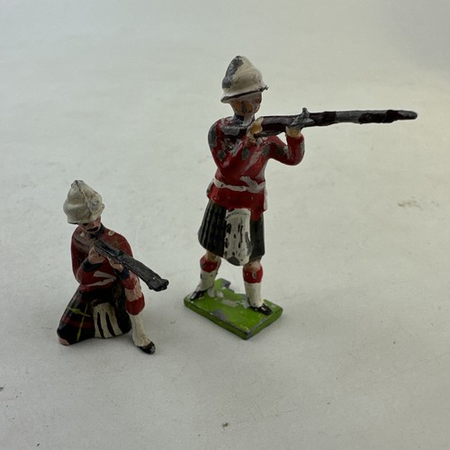 Pair painted lead - a,