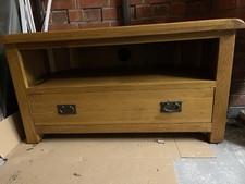 Solid Oak TV Stand Corner