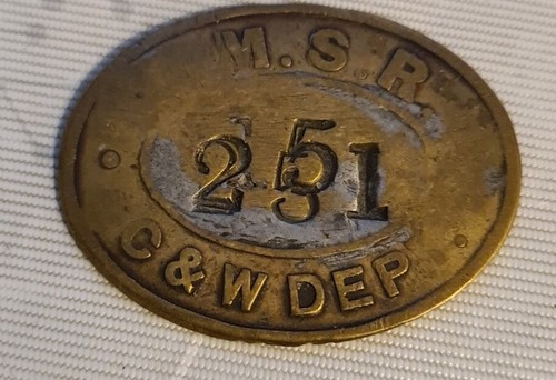 Railway check token - l.m.s.r,