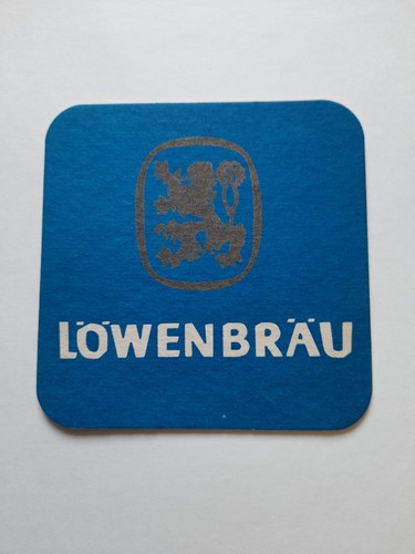 Lowenbrau blue beer mat - lowenbrau,