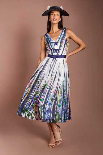 Coast navy midi dress - coast,