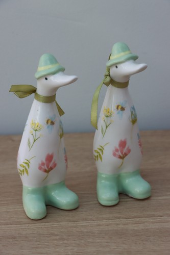 Pair china green ducks - pair,