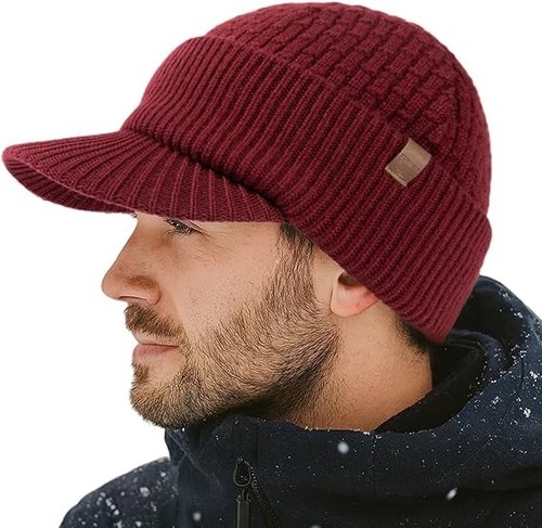 Mens merino wool peaked - mens,