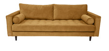 Scott  Caramel Velvet 3 Seater