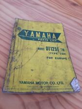 Yamaha Parts List DT125E 1G0 1978 DT 125 Spare Part Catalogue