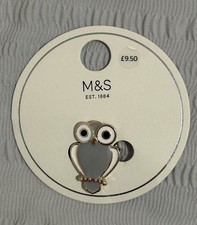 M&S Marks & Spencer Owl Brooch