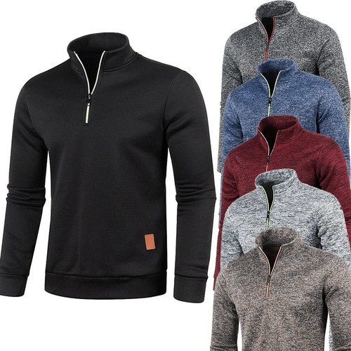 Mens half zip fleece jacket - half,