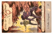 Picture Postcard>>Puffin Book Cover (postcard) Stig of the Dump, Clive King