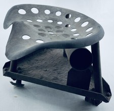 Shop Built Vintage Rustic Welding Stool Farmhouse Tractor Seat Chair (Rust)prop