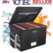 Large Fireproof Document Box Waterproof Storage Bag w/ Password Zipper LockY.