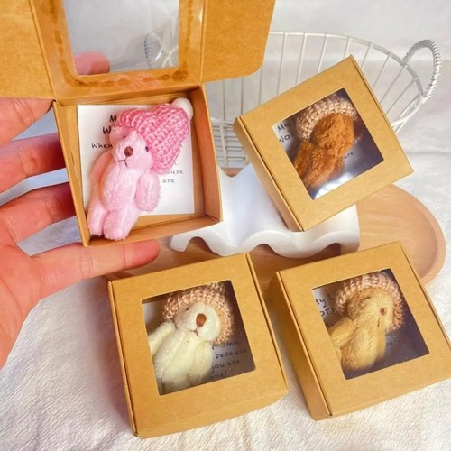 Teddybear hug a box - in,