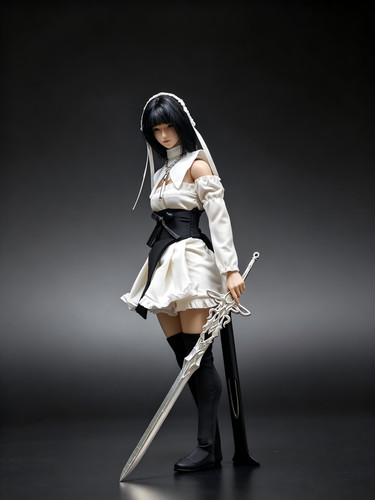 Female white nun - white, skirt
