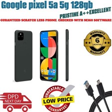GOOGLE PIXEL 5A 5G 128GB UNLOCKED ANDROID SMARTPHONE EXCELLENT PRISTINE A+ BLACK