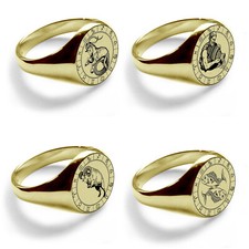 Zodiac Horoscope Signet Rings