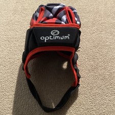 Optimum Inferno Headguard Red Rugby Protective Gear Scrum Cap Size LB