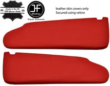 RED REAL LEATHER 2X SUN VISORS