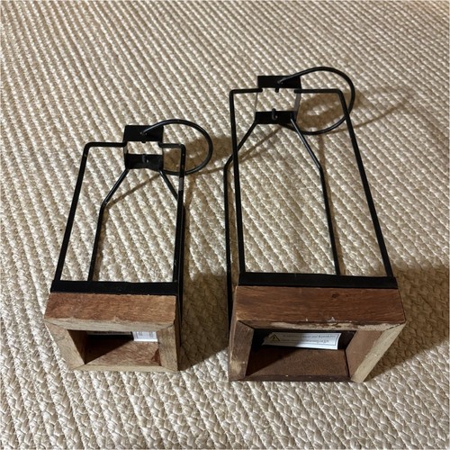 Set black metal wood - 2,