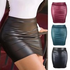 PVC Womens mini Skirt Ladies